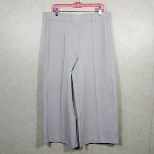 01115 Jones & Co tan knit extra wide leg pull on pants XL NEW